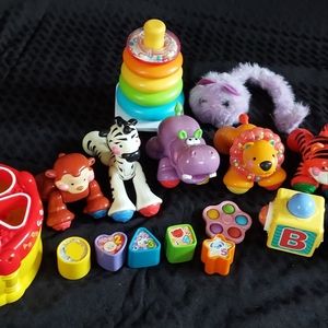 clickclack toys and random assortment infant/toddler toys